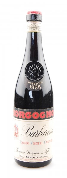 Wein 1958 Barbaresco Giacomo Borgogno Riserva