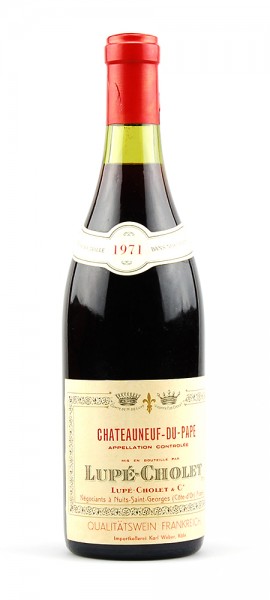 Wein 1971 Chateauneuf-du-Pape Lupé-Cholet