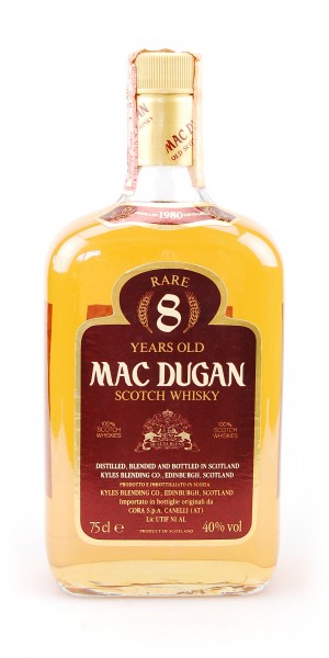 Whisky 1980 Mac Dugan Rare 8 Years Blended Scotch
