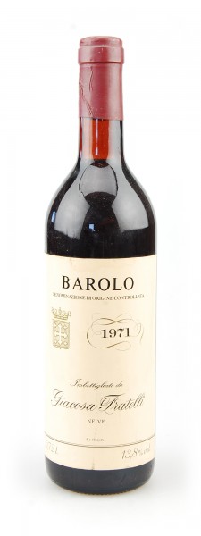 Wein 1971 Barolo Fratelli Giacosa - Tipp!