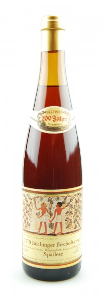 Wein 1979 Böchinger Bischofskreuz Spätlese