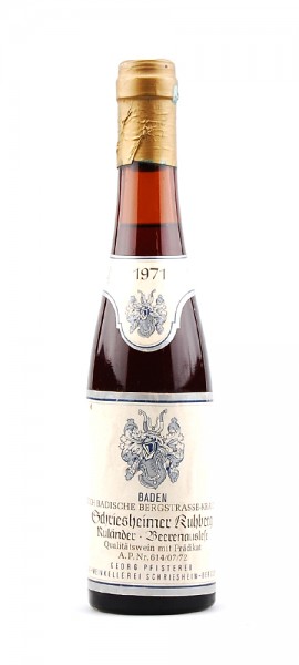 Wein 1971 Schriesheimer Kuhberg Beerenauslese