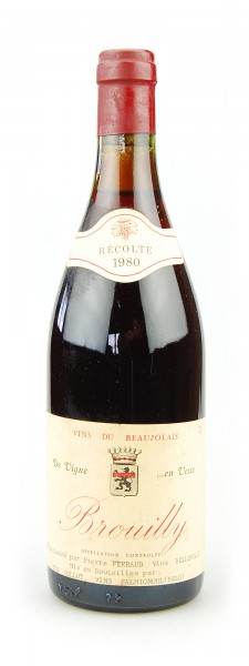 Wein 1980 Brouilly Vin de Beaujolais Ferraud