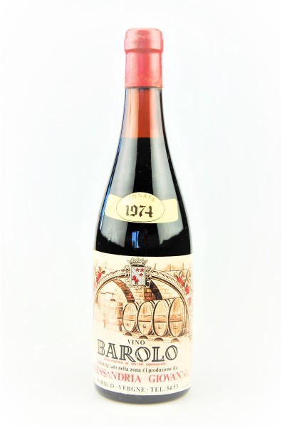 Wein 1974 Barolo Giovanni Alessandria