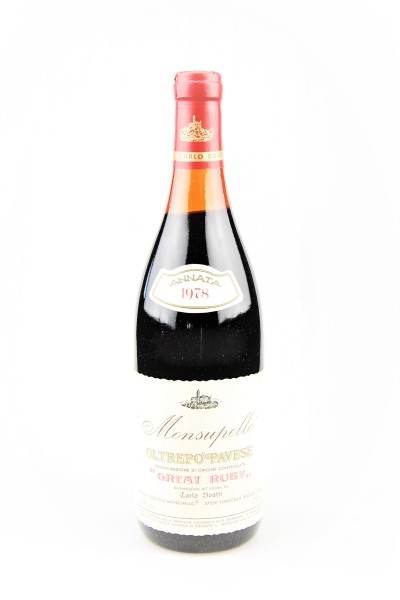 Wein 1978 Vino Rosso Oltrepo Pavese Monsupello