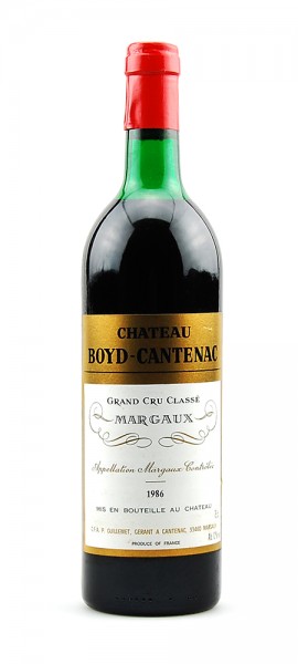 Wein 1986 Chateau Boyd-Cantenac 3eme Grand Cru Classe