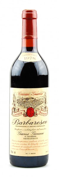 Wein 1978 Barbaresco Giovanni Giacosa