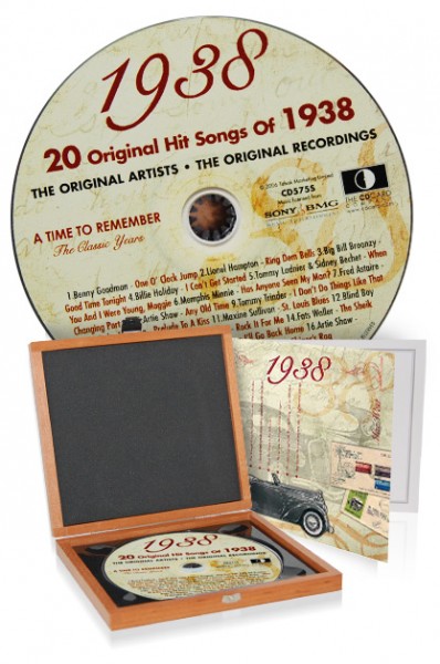 CD 1938 Musik-Hits in Luxusbox, auch mit Gravur!